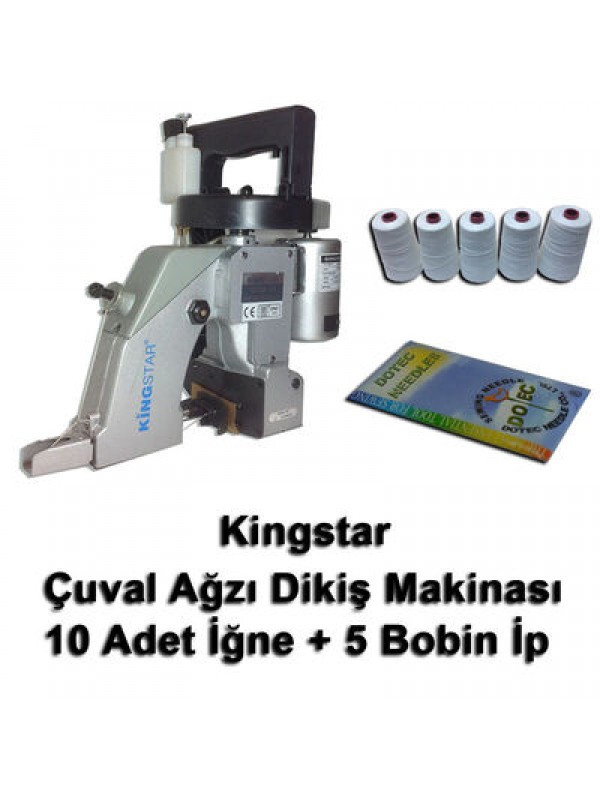 Kingstar Çuvalağzı Dikiş Makinası + 10 Adet İğne + 5 Bobin İp
