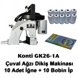Konti GK26-1A Çuval Ağzı Dikiş Makinası + 10 Adet İğne + 10 Bobin İp