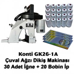 Konti GK26-1A Çuval Ağzı Dikiş Makinası + 30 Adet İğne + 20 Bobin İp