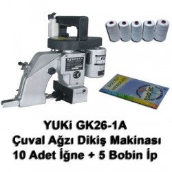 Yuki GK26-1A Çuval Ağzı Dikiş Makinası + 10 Adet İğne + 5 Bobin İp