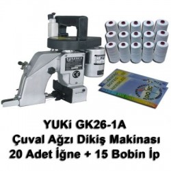 Yuki GK26-1A Çuval Ağzı Dikiş Makinası + 20 Adet İğne + 15 Bobin İp