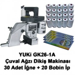 Yuki GK26-1A Çuval Ağzı Dikiş Makinası + 30 Adet İğne + 20 Bobin İp