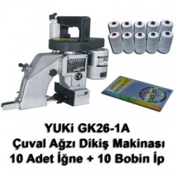 Yuki GK26-1A Çuval Ağzı Dikme Makinası + 10 Adet İğne + 10 Bobin İp